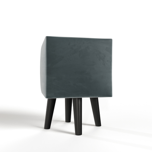 Пуф квадратный на высоких ножках Фантазёр Z-14 (Изумрудный) в офис, дом, салон красоты, прихожая, гостиная, на кухню, в кафе, в зону ожидания, в коридор, к туалетному столику. Банкетка, подставка.