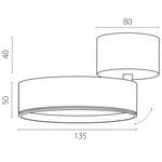 A5747SO Светильник ALTA PRO накладной LED 35W 3230LM 36G ЧЕРНЫЙ 4000K с накл. чашей (215747 + 215017 + 215010-35)