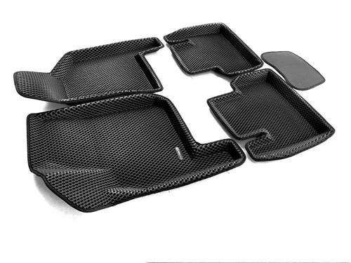 Коврики салона для LADA Priora (2007-2018) Euromat 3D EVA черные Арт EM3DEVA-005307