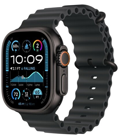 Умные часы Apple Watch Ultra 2 49mm Black Ti Black Ocean Band (MX4P3)