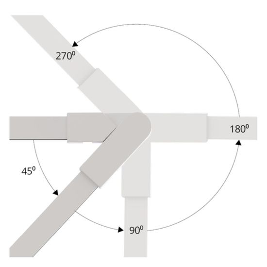 A613833R КОННЕКТОР С ИЗМЕНЯЕМЫМ УГЛОМ ДЛЯ ШИНОПРОВОДА (ТРЕКА) RAPID