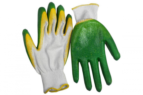 Перчатки х/б с латексом 2-ой облив