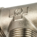 Тройник с наружной резьбой STOUT SFT 0018 - 1" (для стальных труб, латунь никелированная)