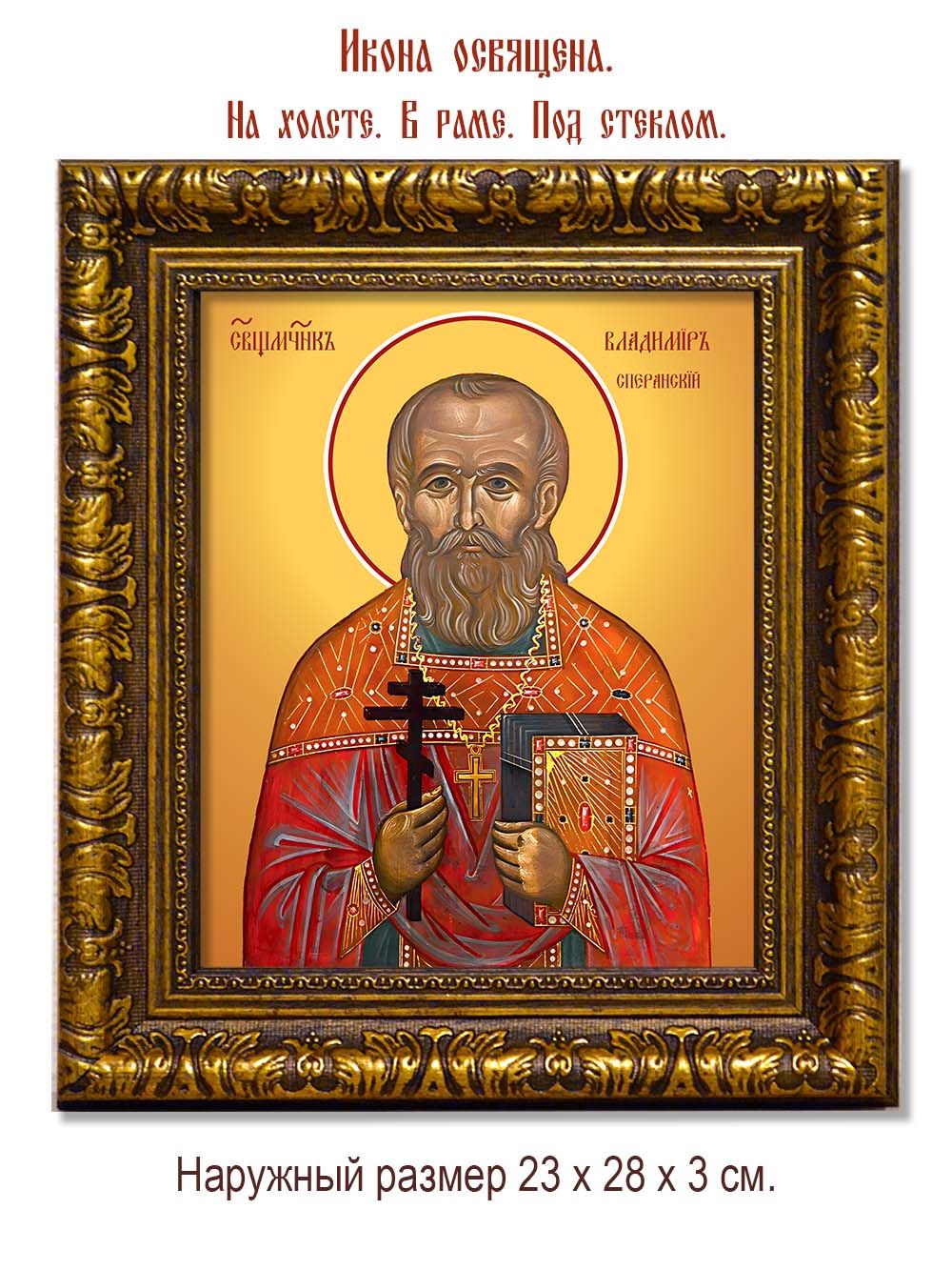 Владимир Сперанский священномученик. Икона на холсте.