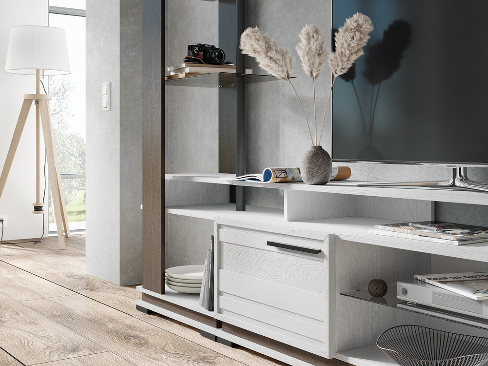 Гостиная Модена. Комплект 2, ясень анкор светлый