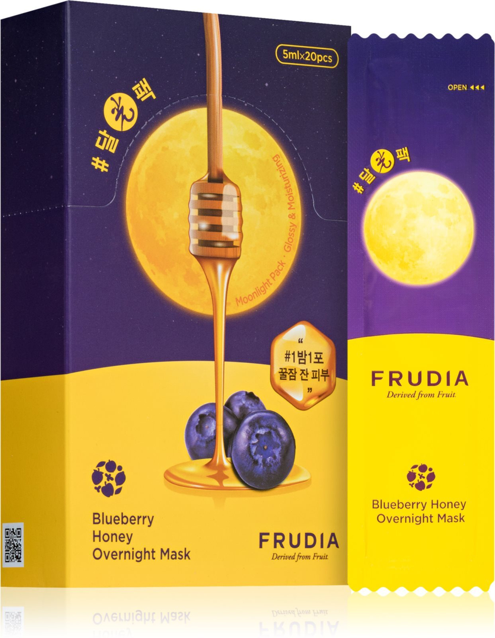 Frudia Honey Blueberry - увлажняющая ночная маска для чувствительной и сухой кожи /   20x5  ml  / GTIN 8803348041306