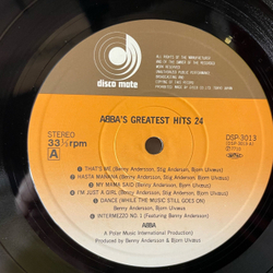 Винтажная виниловая пластинка LP ABBA АББА, ABBA's Greatest Hits Лучшие Хиты 24 (Япония 1980) (Оби)
