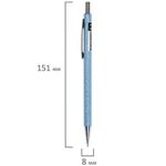 Карандаш механический 0,5 мм + грифели HB 12 штук на блистере, BRAUBERG "OCEAN BLUE", 181970