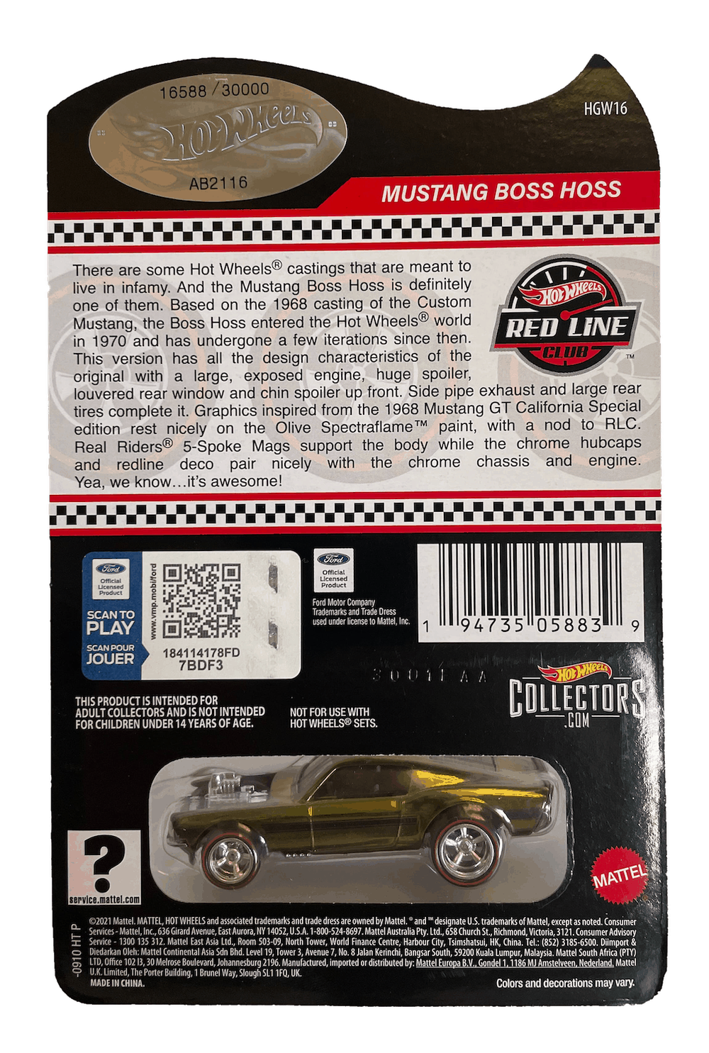 Hot Wheels RLC Ford Mustang Boss Hoss (2022)