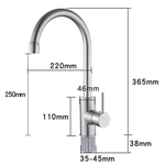 Смеситель для кухни, Frap, с картриджем, сатин, F4052