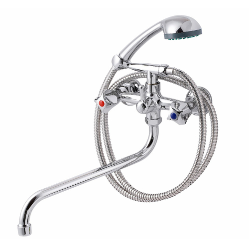 Смеситель для ванны и раковины 1/2 кер ПРОФСАН ПСМ-157-К50 "СТАНДАРТ А"  эксцентрики "РУС", ХРОМ