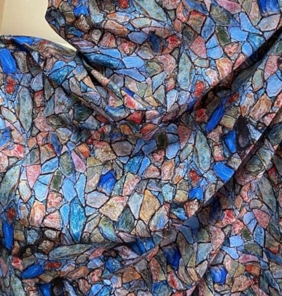 ЦВЕТНАЯ СЛЮДА . 100% хлопок, Handmade Fabrics 3