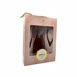 Игристое вино Di Bacco Lambrusco Rose 0,75 л. в подарочной упаковке + 2 Бокала