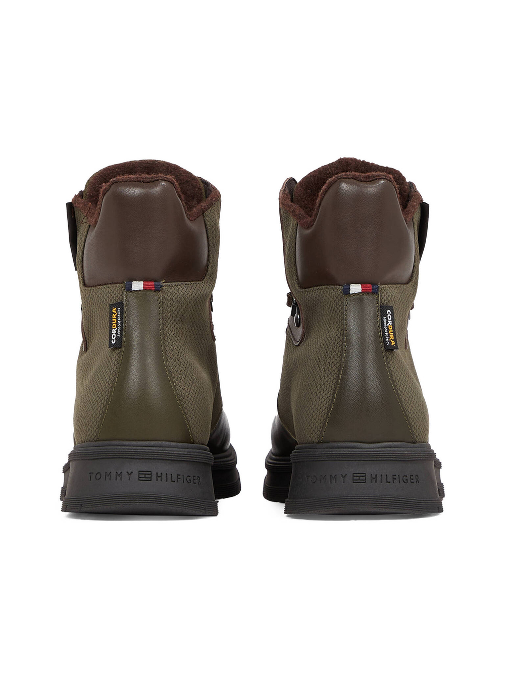Кожаные трапперы Tommy Hilfiger - хаки(FM0FM05180)