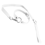 Белый чокер из натуральной кожи с поводком БДСМ Арсенал Valentine's Day Arsenal 20013