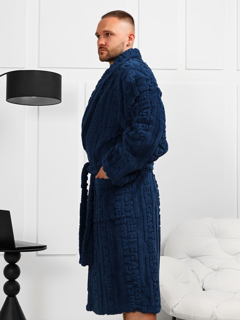 Халат мужской Идеал-3 Виотекс СИНИЙ