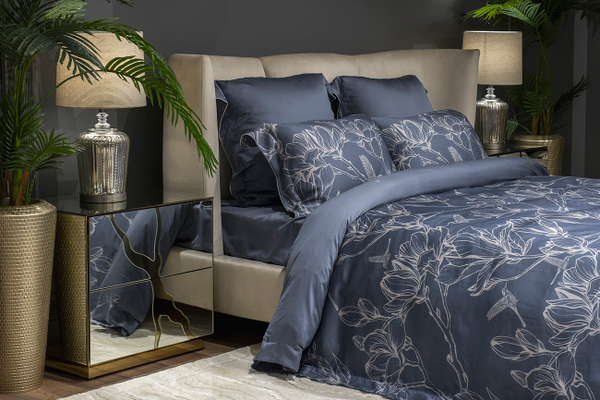 Пододеяльник 145x210 Garda Decor Магнолия синий