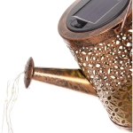 Светильник дачный на солнечной батарее «Чайник Орнамент» 21*9.5*14.5 см, 37 ламп LED (6 нитей, длина 55 см, подставка 79 см)