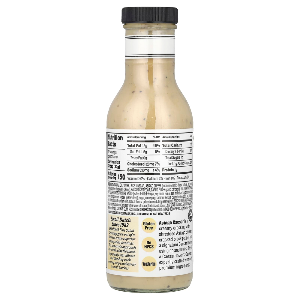 Briannas, Home Style, соус Asiago Caesar, 355 мл (12 жидк. унц.)