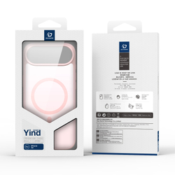 Матовый противоударный чехол светло-розового цвета с MagSafe для iPhone Air, серия Yind Series от Dux Ducis