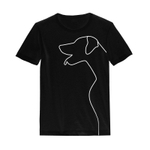 Футболка "Силуэт натурального добермана"