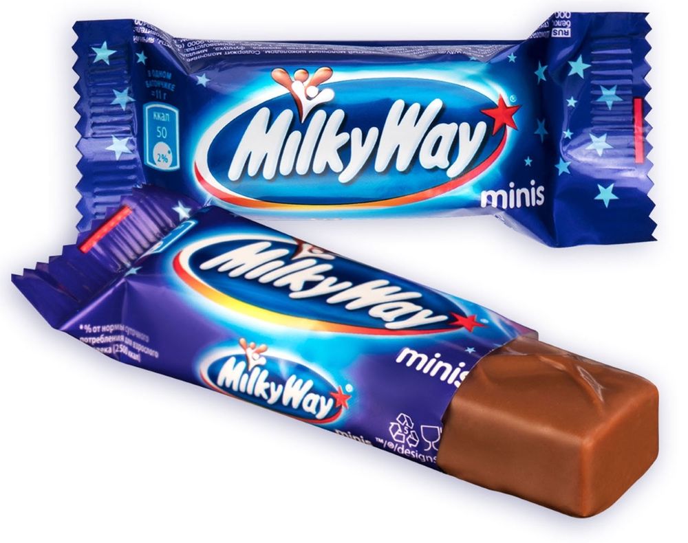 Шоколадные батончики Milky Way Minis 2,5 кг