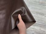 Натуральная кожа козы темно-коричневого цвета Dark brown.