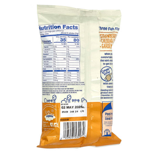 Earth's Best, Органические хрустящие палочки, от 6 месяцев, сыр чеддер, 16 г (0,56 унции)
