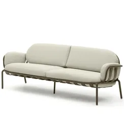 Joncols 3-местный алюминиевый диван зеленого цвета 225 см