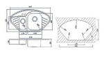 Кухонная мойка OULIN 310 схема