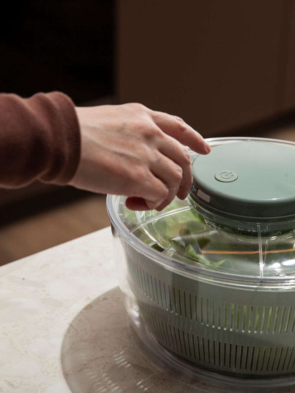 Электросушилка для салата Press&Dry, 3,5 л, шалфей