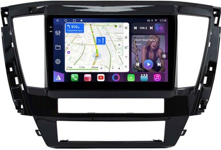 Магнитола Mitsubishi Pajero Sport 3 2020-2024, Montero Sport (прямоугольный климат) - FarCar BM3118M-2K монитор 9.5" 2K QLED на Android 14, TS10, 4+32Гб, CarPlay, 4G SIM-слот