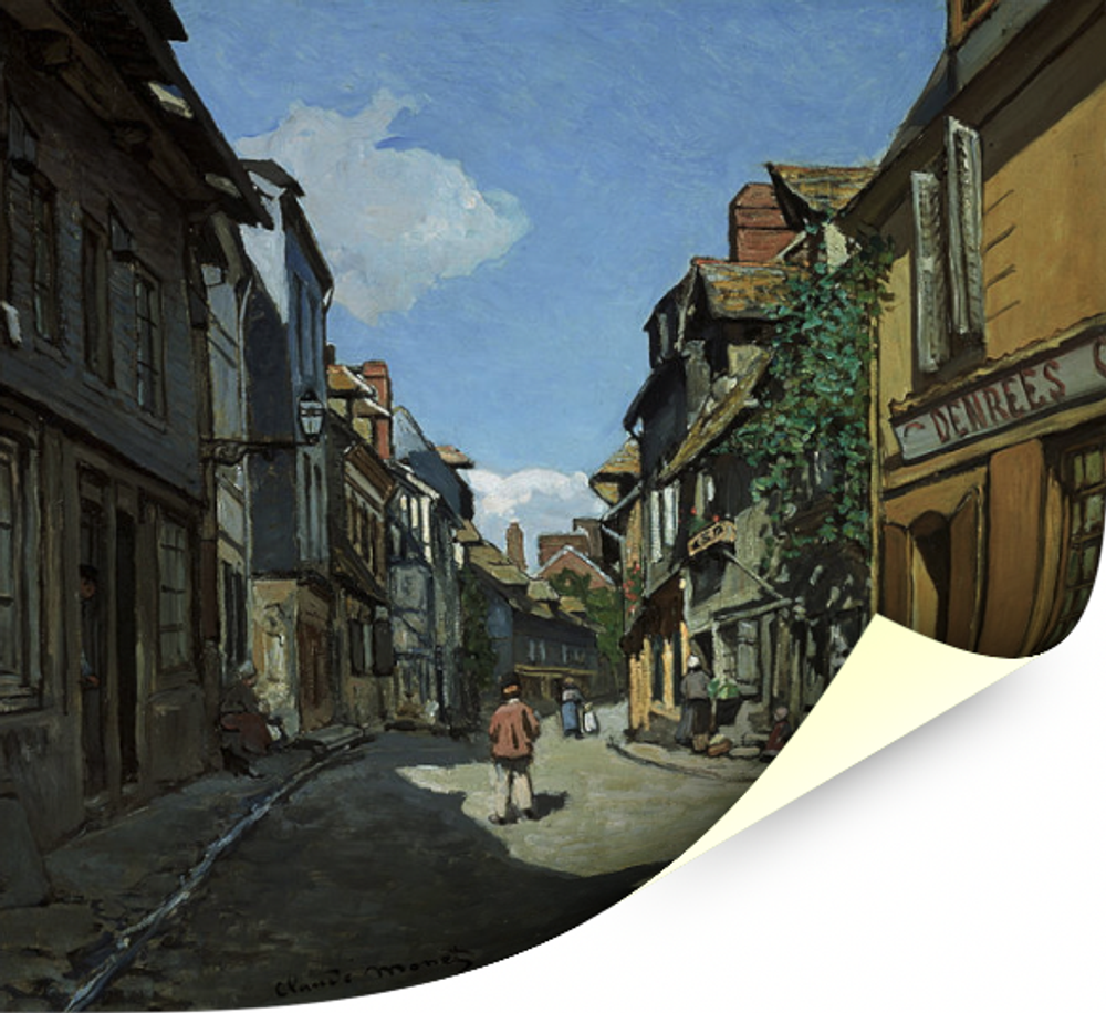 "Улица Баволь, Онфлер", Моне, Клод, картина (репродукция) Настене.рф