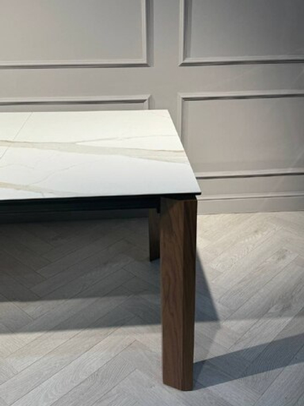 Стол обеденный Ist Casa раскладной Палермо, 140(200)х90х76 см, белый мрамор