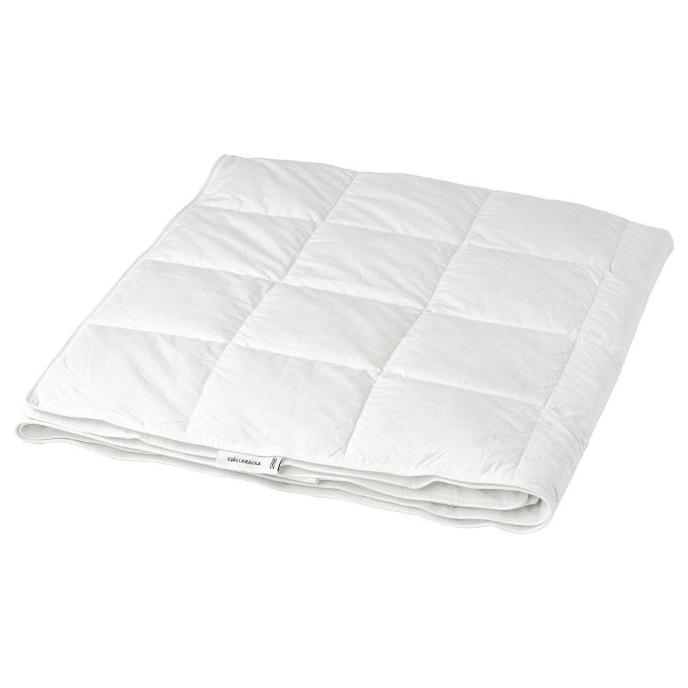 Полутороспальное одеяло IKEA FJALLBRACKA (ФЬЕЛЛЬБРЭККА), Стеганое, Летнее, Всесезонное, Белый, 150х200 см