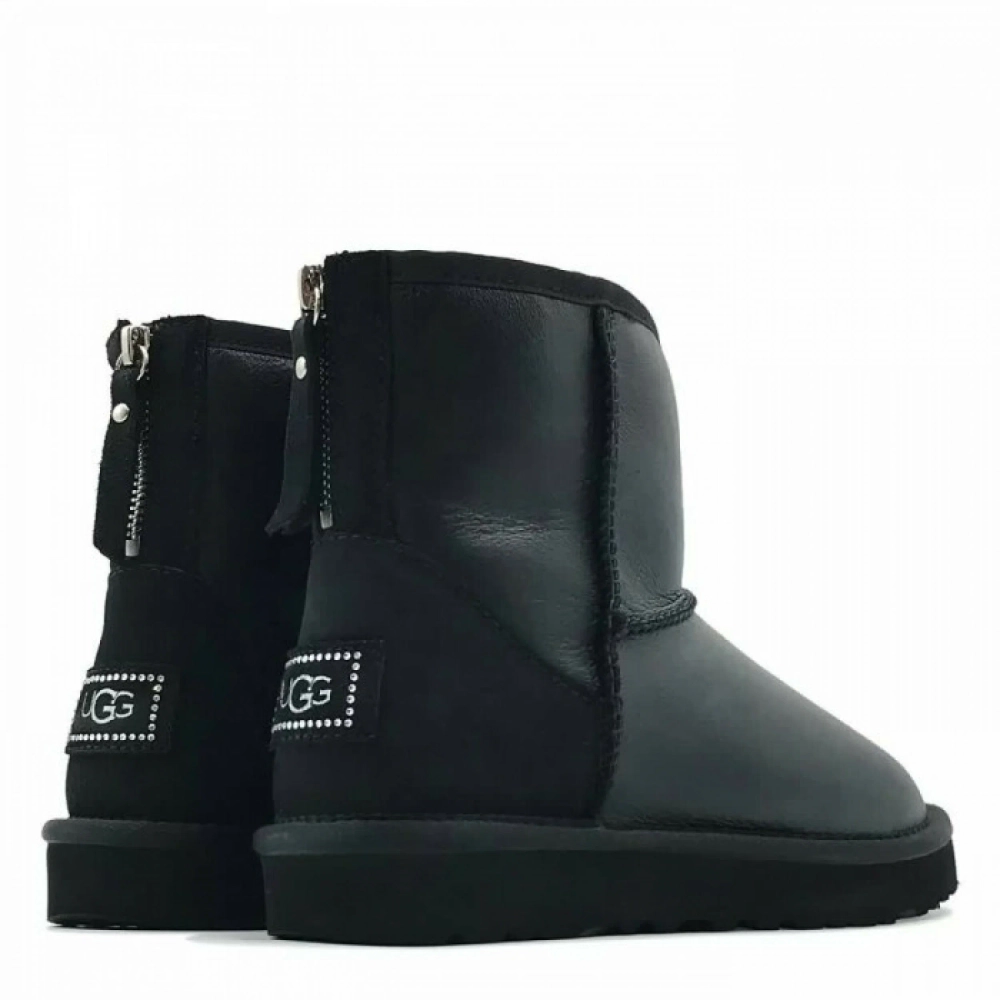 Ugg Classic Mini Zip II Black Metallic