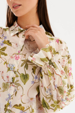 23540 Блузка женская (сливочный принт)