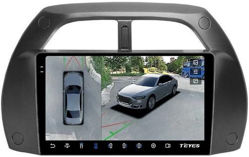 Магнитола для Toyota RAV4 2 2000-2003 - Teyes CC3-2K-360 монитор 9.5" 2K QLED на Android 10, Быстрая, CarPlay, 4G SIM-слот, 4 камеры в комплекте