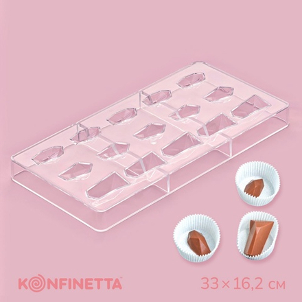 Форма для шоколада «Драгоценные камни», 33×16.2 см, 16 ячеек