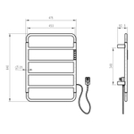 Полотенцесушитель электрический WONZON & WOGHAND WISMAR, Темный графит (WW-AL201-GM)