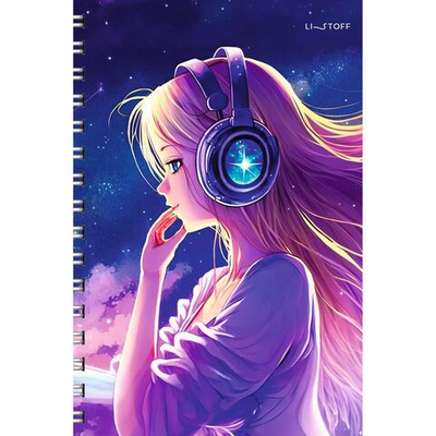 Тетрадь А4 80л клетка "Музыка мечты" (Эксмо)