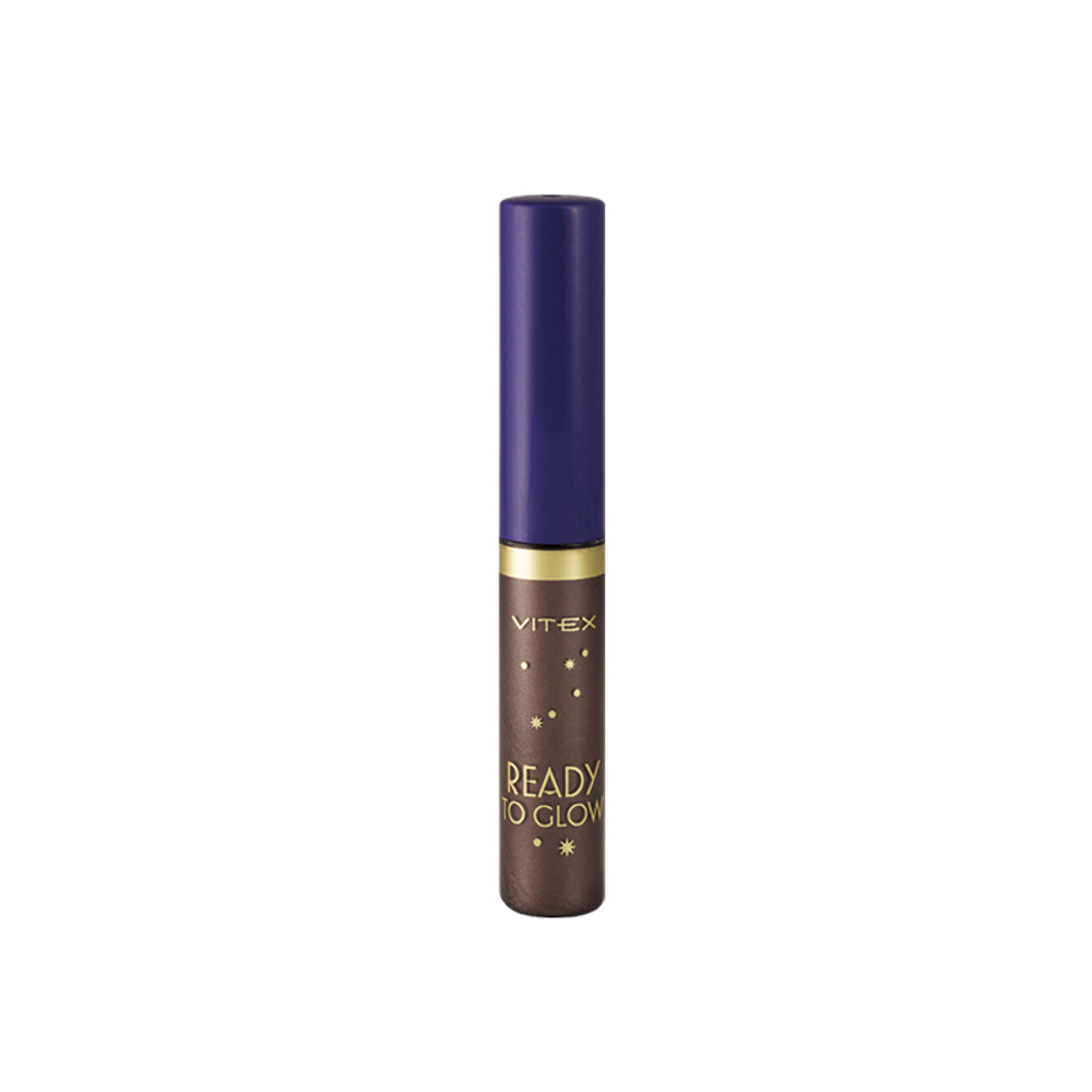 Витэкс READY TO GLOW Жидкая подводка тон 84 для глаз с блестками, 4,8мл Magnetic brown