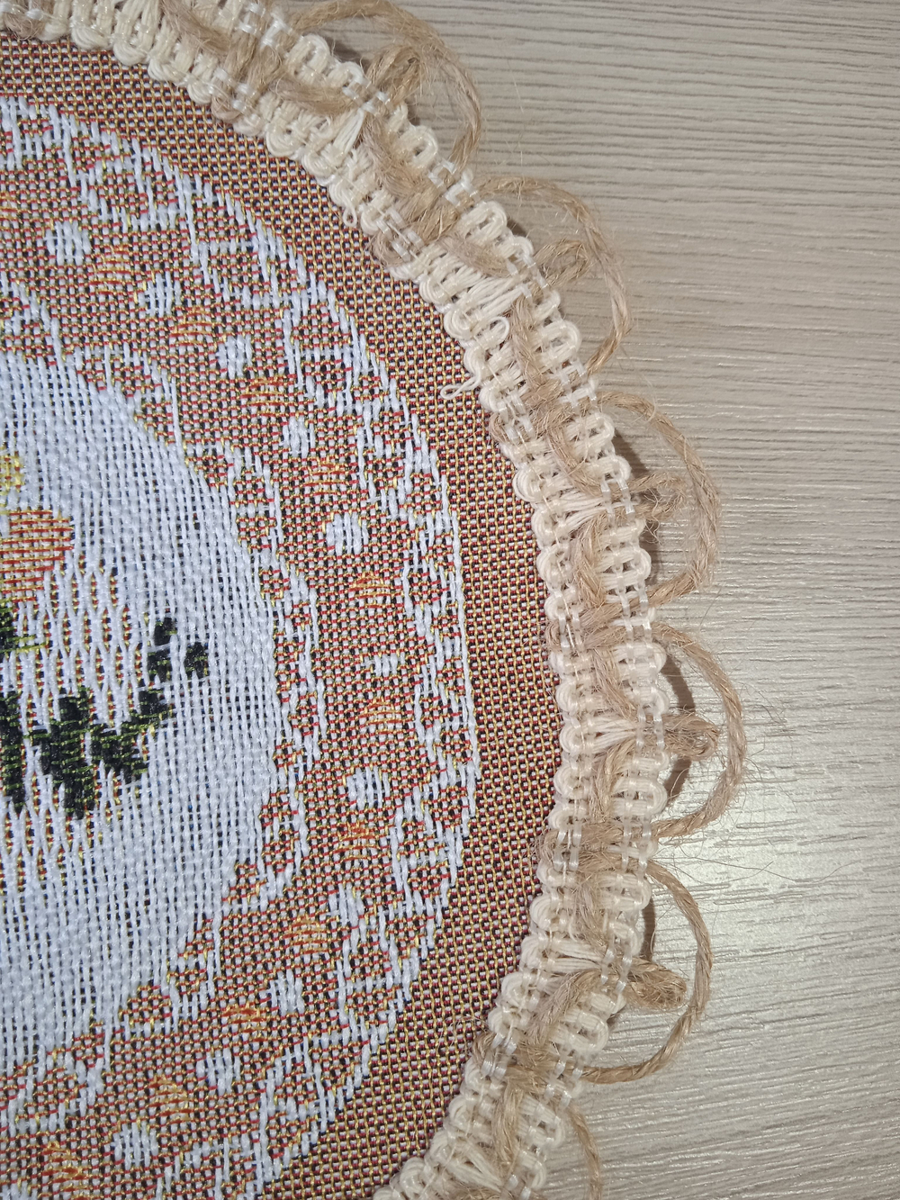 Набор гобеленовых салфеток Анютки (1 шт 30х40 + 6 шт 15х15)