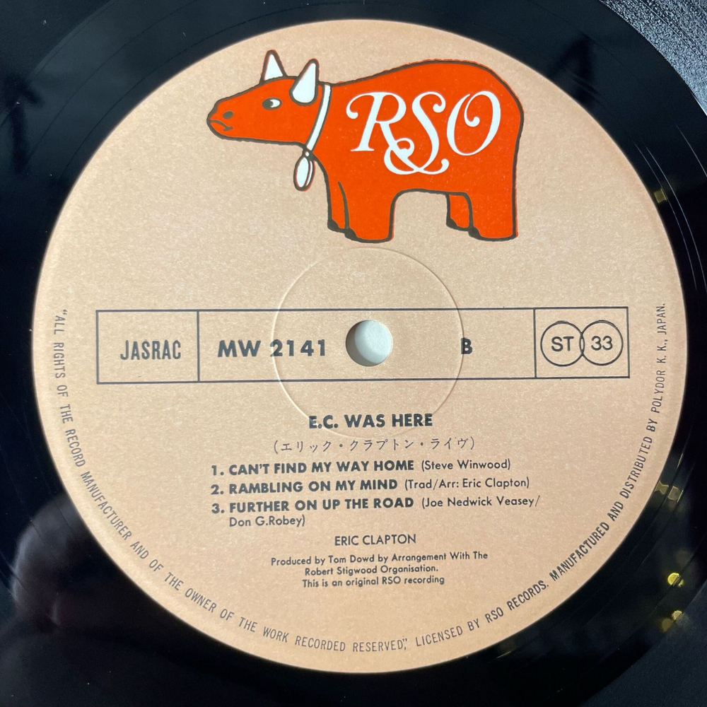 Винтажная виниловая пластинка LP Eric Clapton E.C. Was Here (Japan 1975) (No Obi) Rambling On My Mind