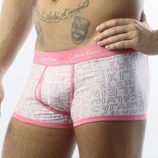 Мужские трусы боксеры розовые Calvin Klein 365 CK Print Pink Letters