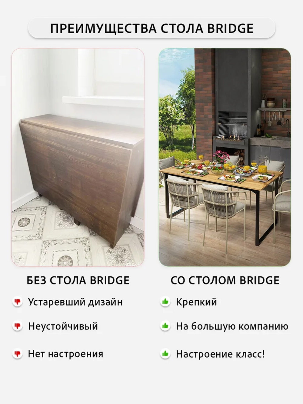 Стол обеденный BRIDGE