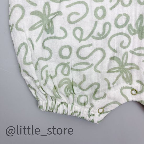 Песочник муслиновый Оливковый, с нагрудником