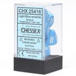 Chessex 7-dice set Light Blue/White