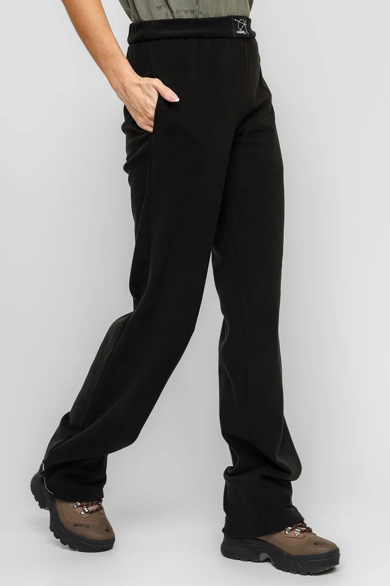 Брюки спортивные с утяжкой внизу, женские, цвет "Чёрная скала"