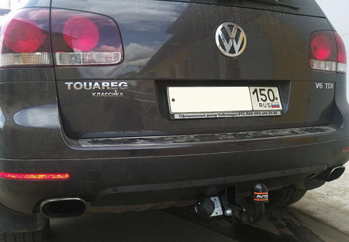 Фаркоп на VOLKSWAGEN TOUAREG (2003-2010) (без электрики, паспорт/сертификат в комплекте) Автос.VW 20